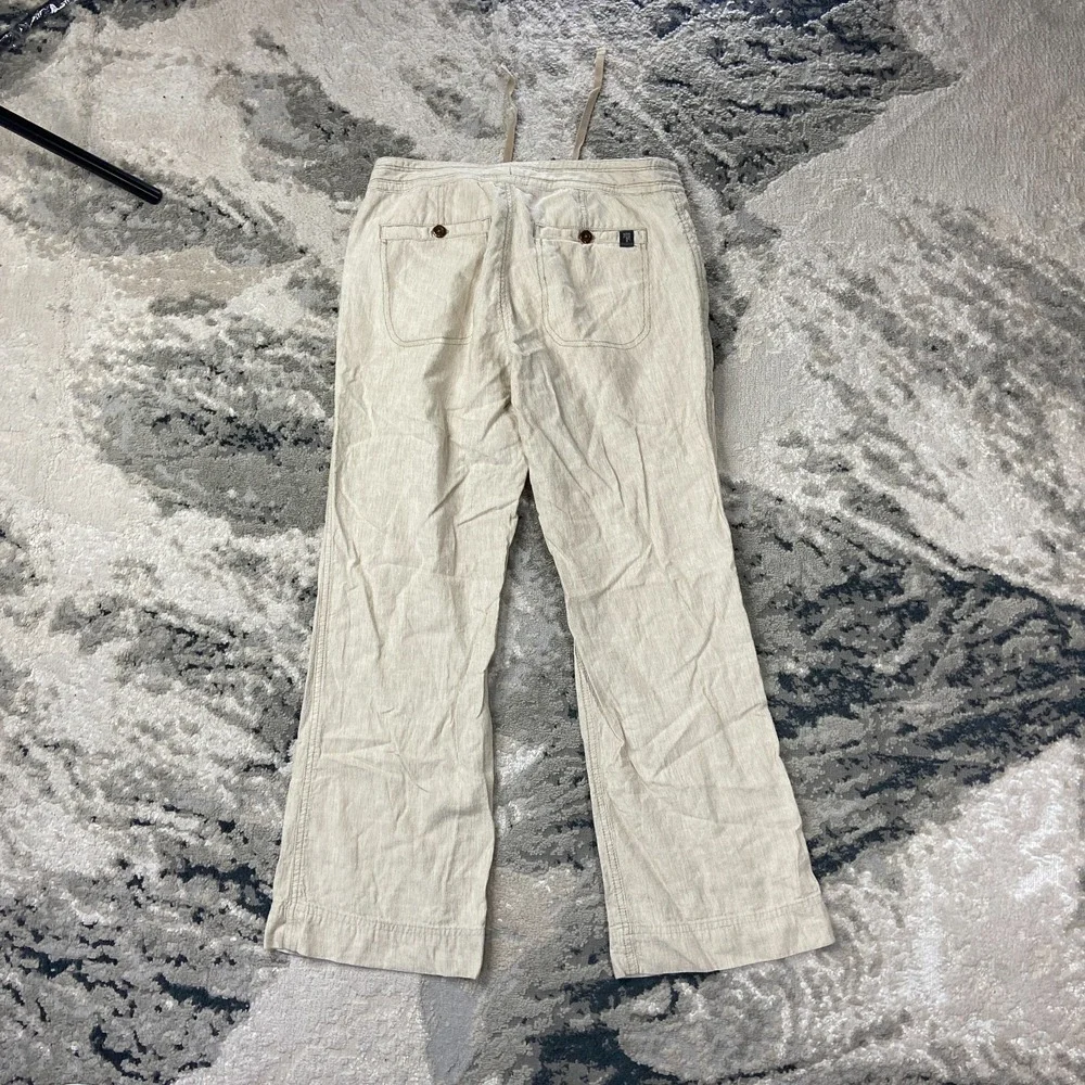 The North Face Pants Womens 2 Beige Corduroy Linen Flared Bootcut Wide Leg - Picture 2 of 10